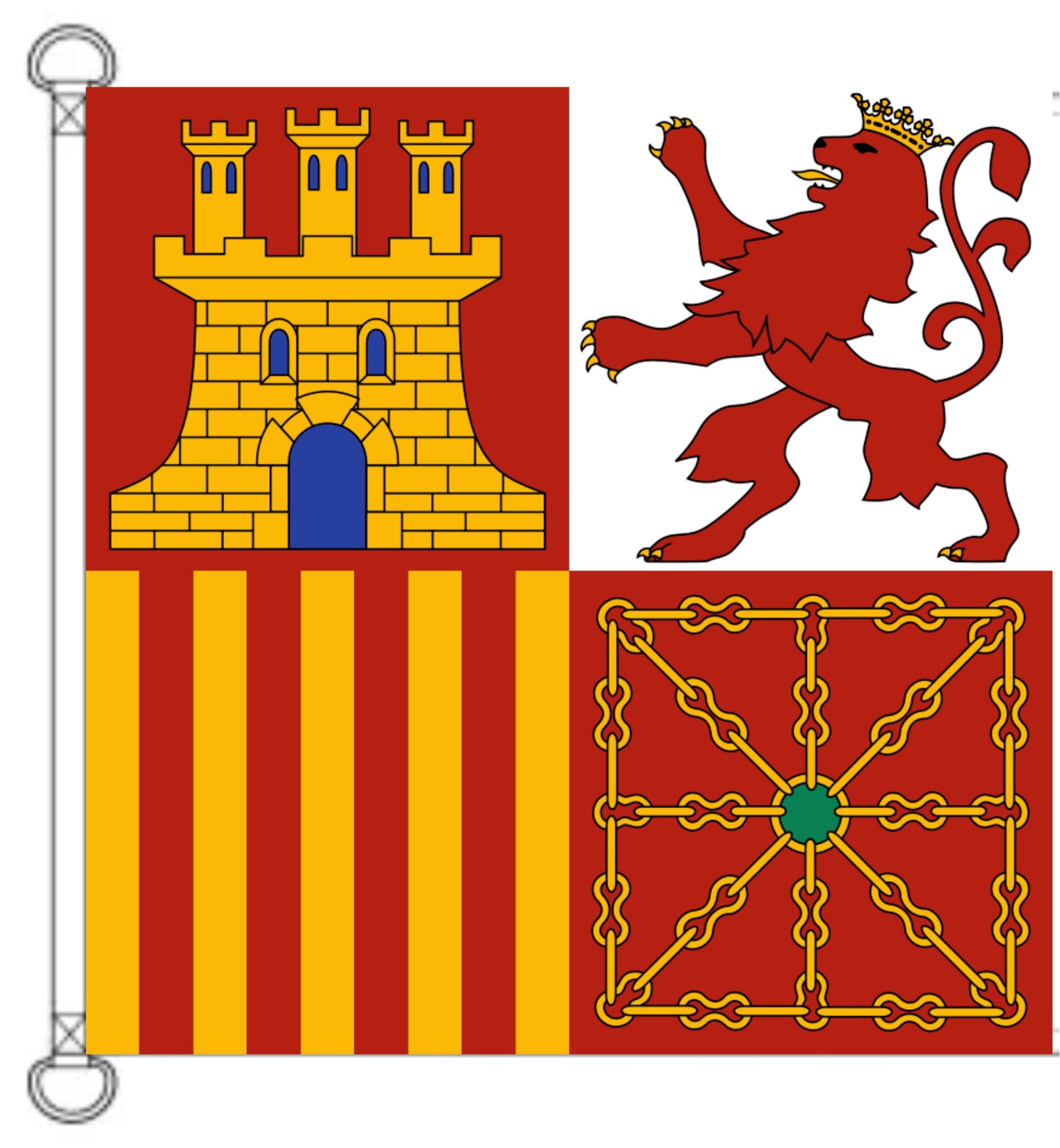 Bandera de proa Armada Española.