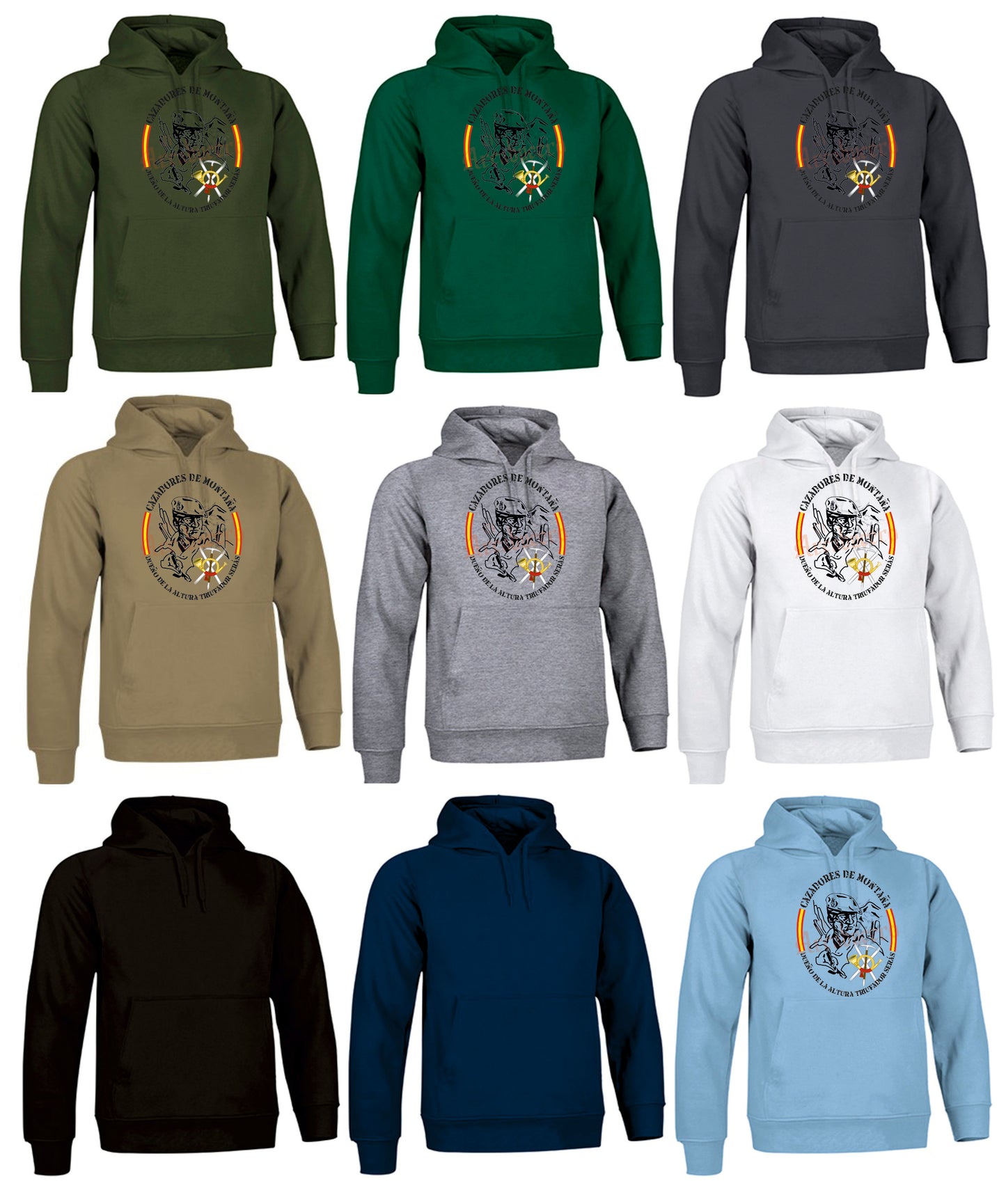 Sudadera capucha Cazadores de montaña.