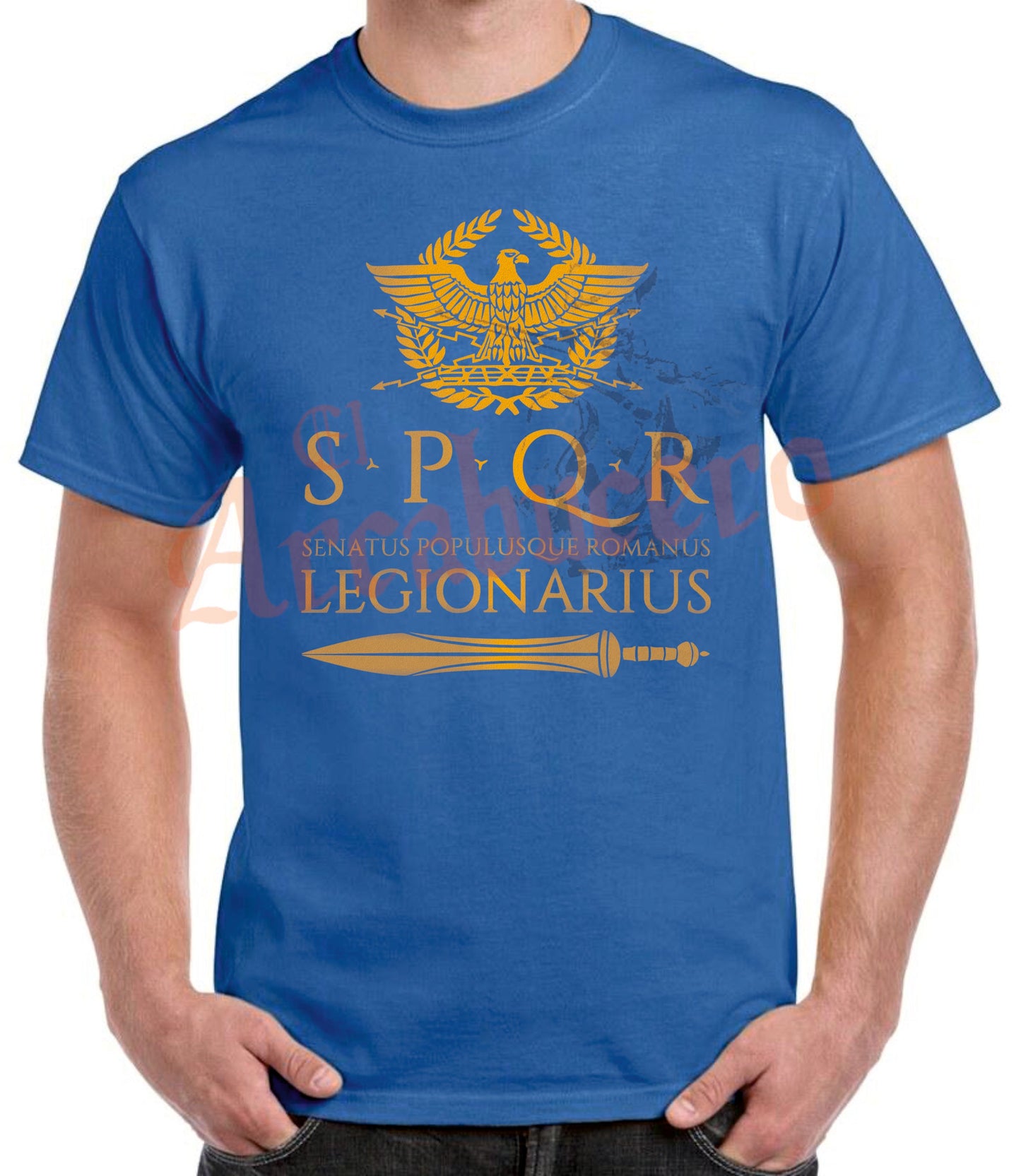 Camiseta SPQR Legionarius y gladius.