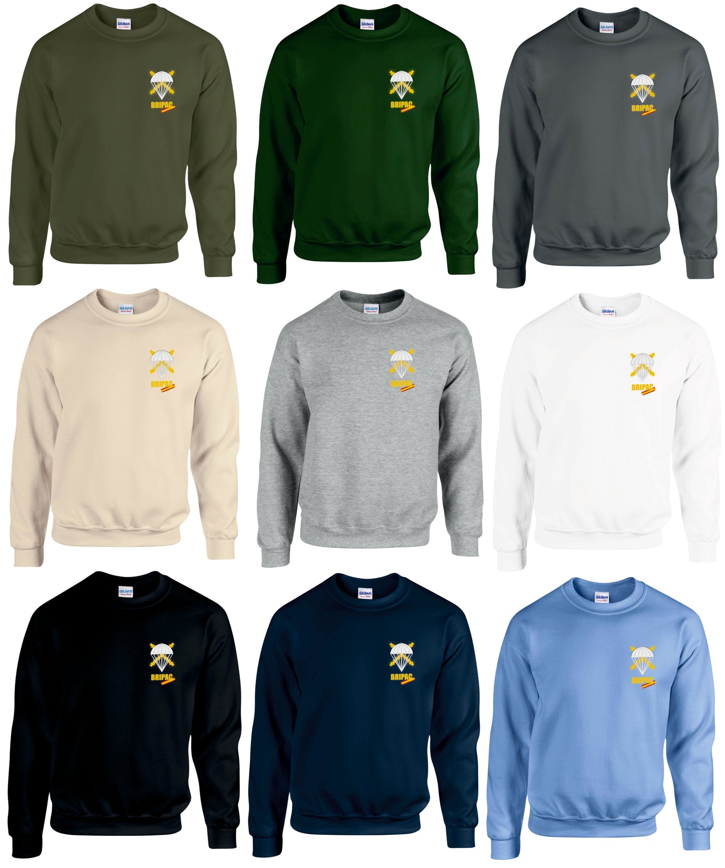 Sudadera básica BRIPAC escudo oficial.