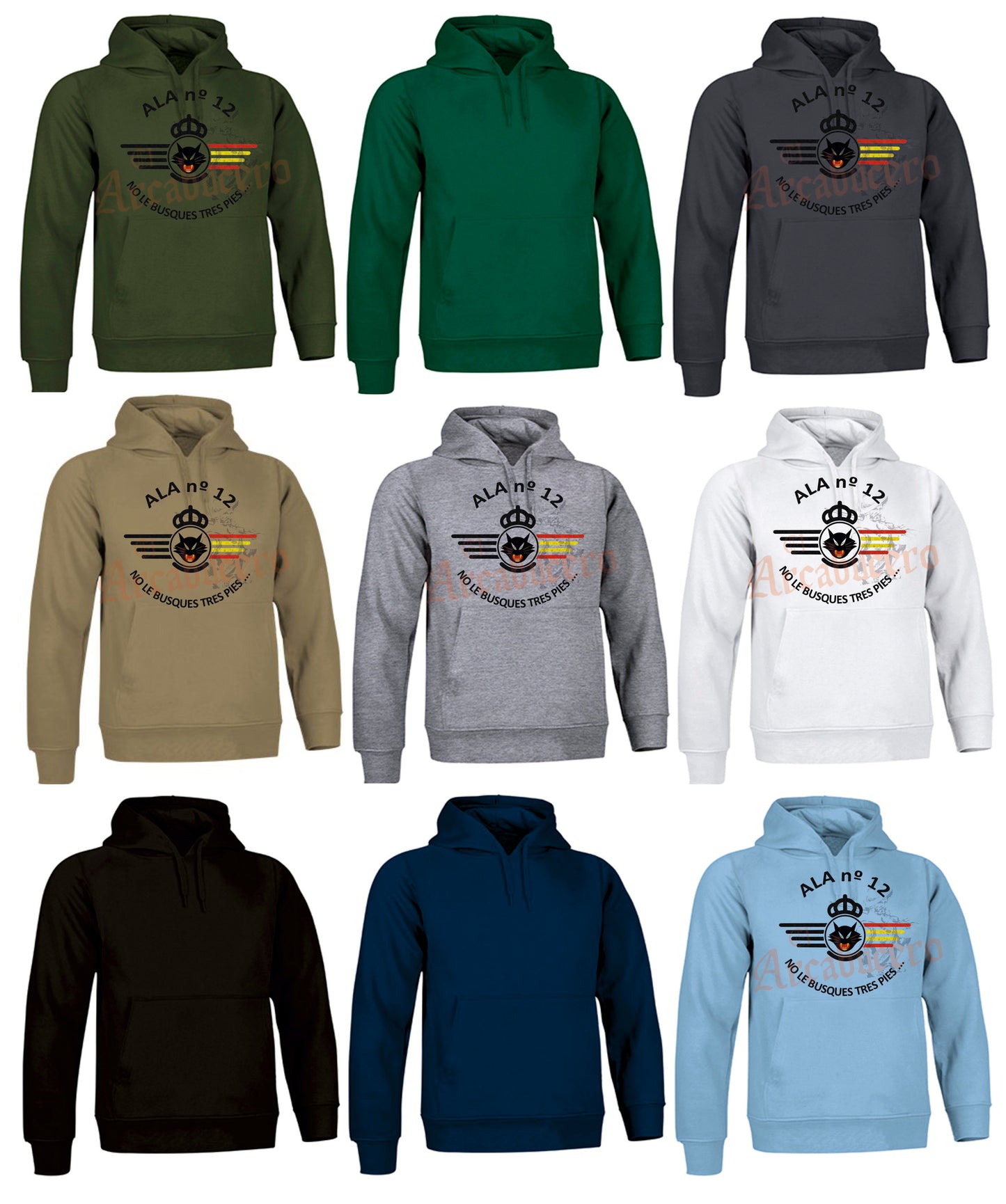 Sudadera capucha Ala nº 12/E.A.