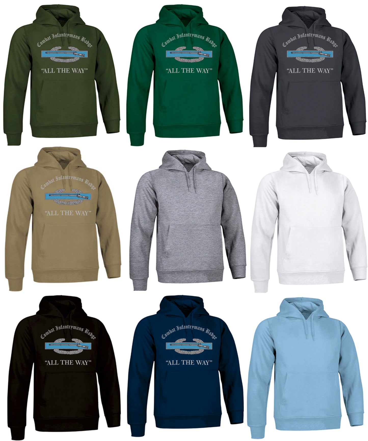 Sudadera capucha USA Insignia de Soldado de Infantería de Combate (CIB).