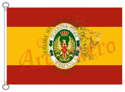 Bandera Guardia Civil Tráfico lema.