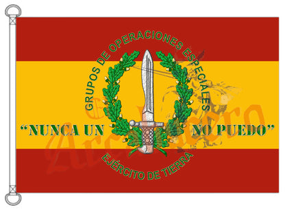 Bandera G.O.E. lema.