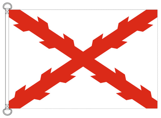 Bandera Cruz de Borboña tercios y regimientos (1516-1843).