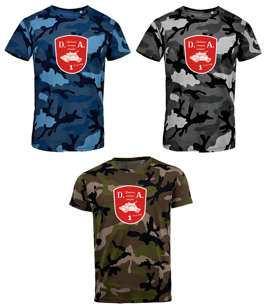 Camiseta D.A. lema camuflaje.