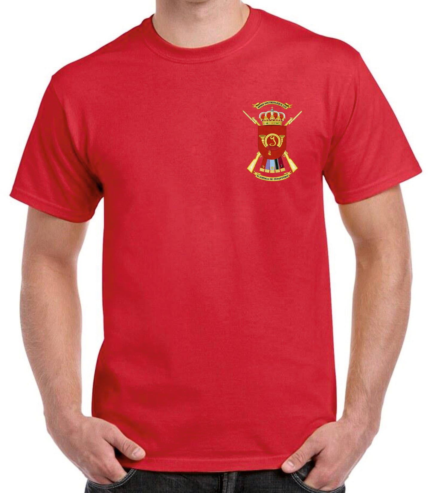 Camiseta Academia de Infantería escudo oficial.