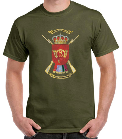 Camiseta Academia de Infantería escudo oficial.