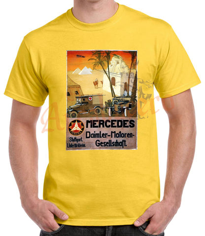 Camiseta ALEMANIA MERCEDES-BENZ cartel propaganda años 20.