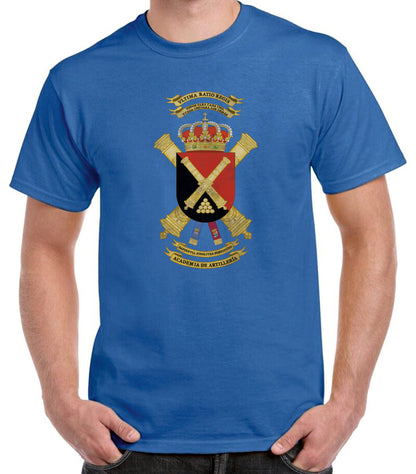 Camiseta Academia Artillería escudo oficial.