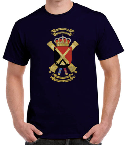 Camiseta Academia Artillería escudo oficial.
