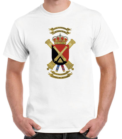 Camiseta Academia Artillería escudo oficial.