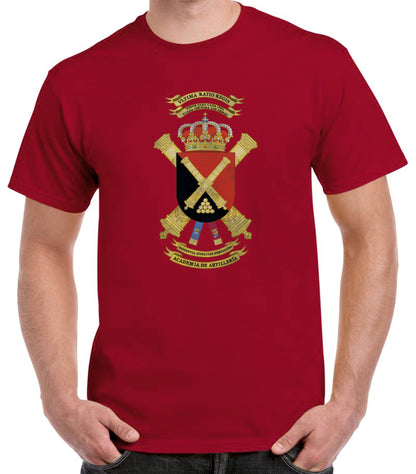 Camiseta Academia Artillería escudo oficial.