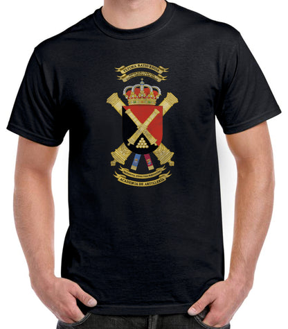 Camiseta Academia Artillería escudo oficial.