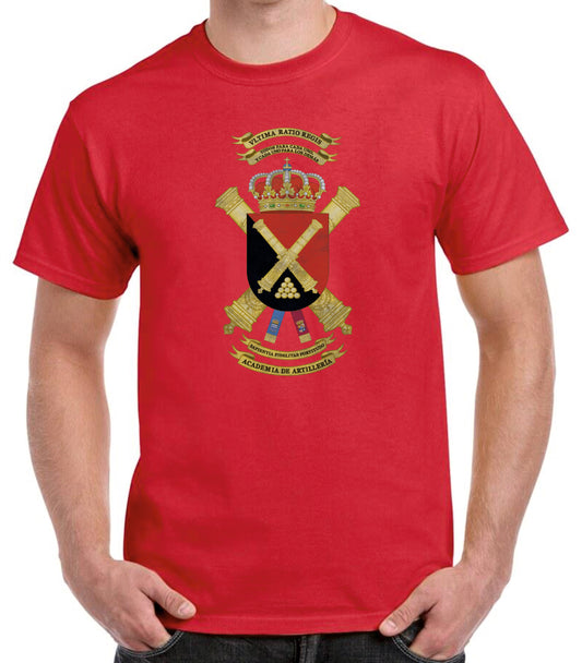 Camiseta Academia Artillería escudo oficial.