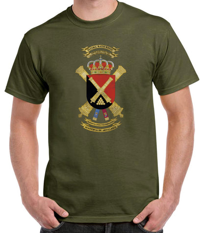 Camiseta Academia Artillería escudo oficial.