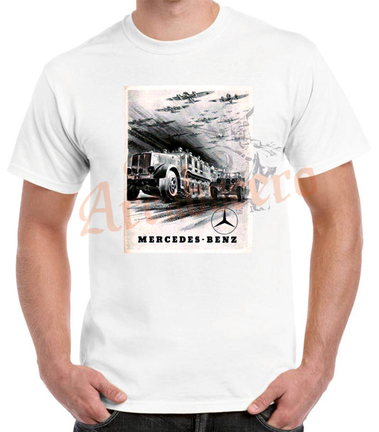 Camiseta ALEMANIA MERCEDES-BENZ cartel propaganda 1941.