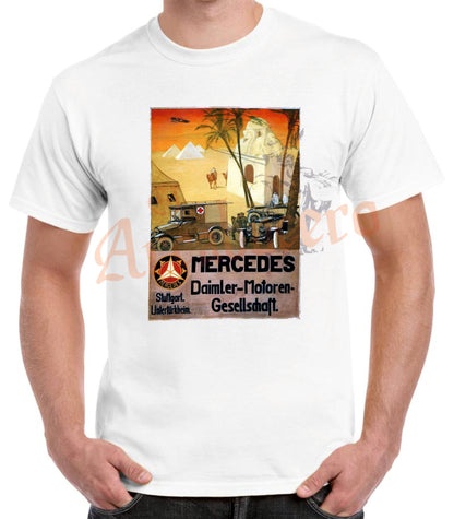 Camiseta ALEMANIA MERCEDES-BENZ cartel propaganda años 20.
