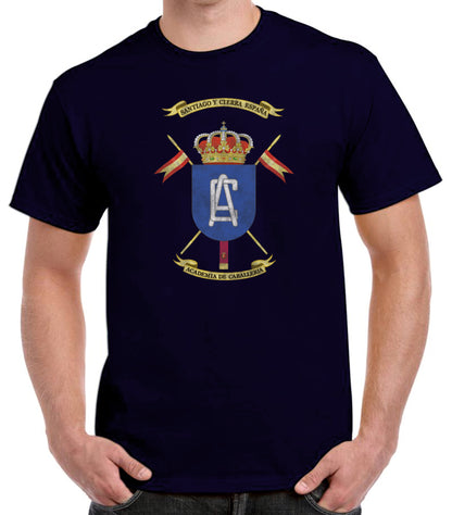 Camiseta Academia de Caballería escudo oficial.