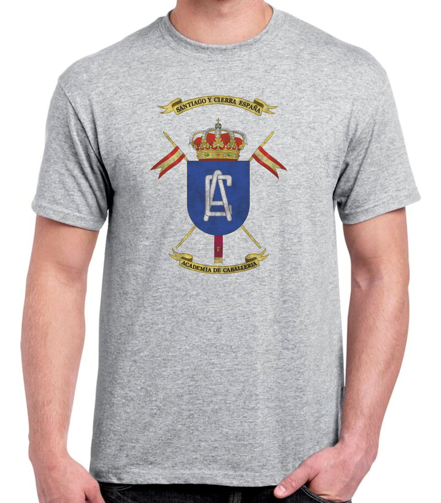 Camiseta Academia de Caballería escudo oficial.