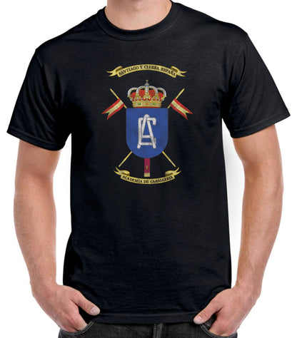 Camiseta Academia de Caballería escudo oficial.