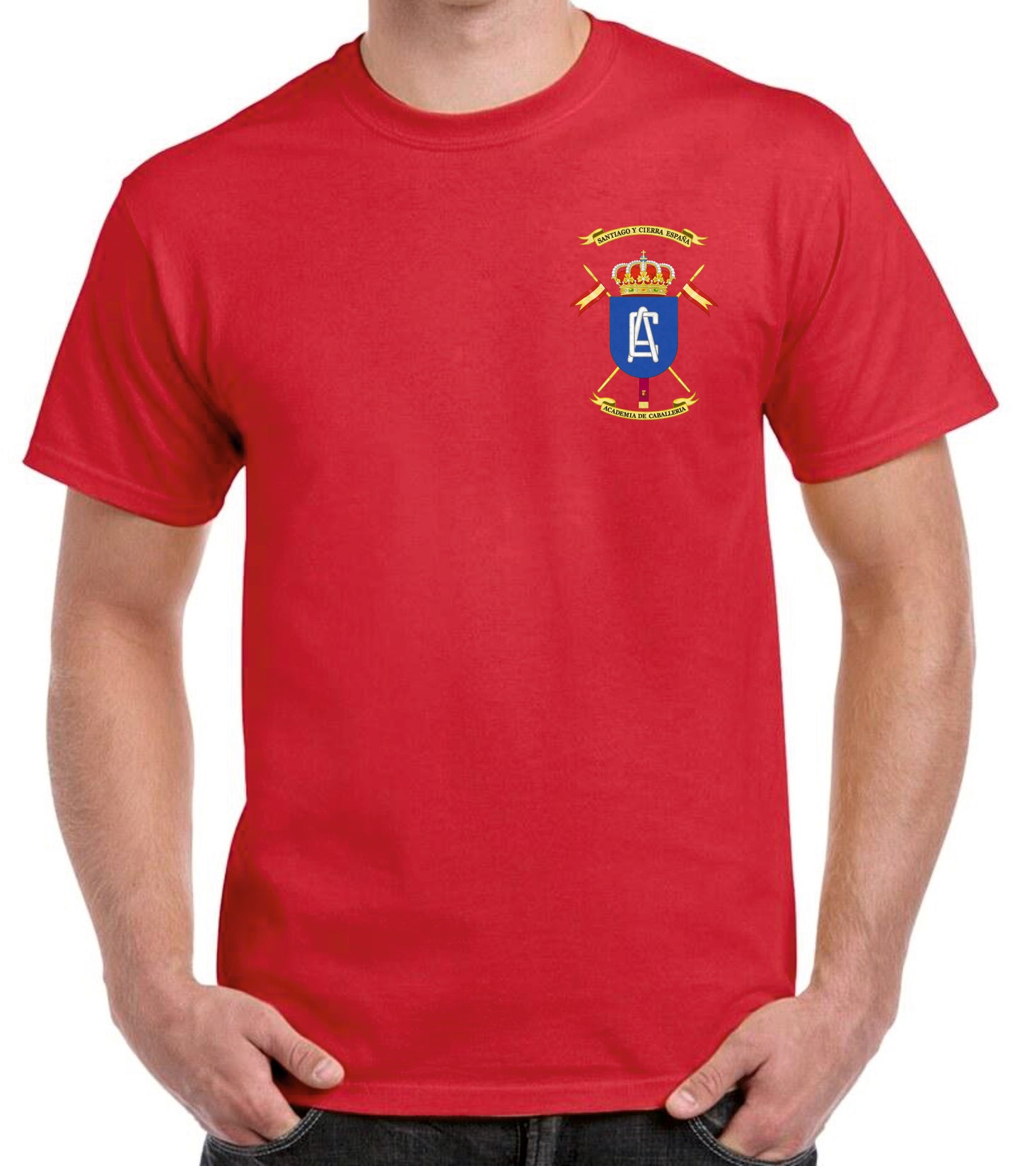 Camiseta Academia de Caballería escudo oficial.