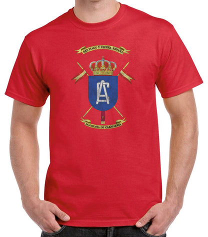 Camiseta Academia de Caballería escudo oficial.