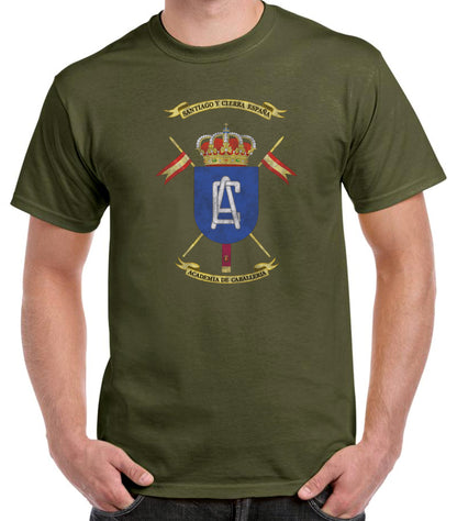 Camiseta Academia de Caballería escudo oficial.