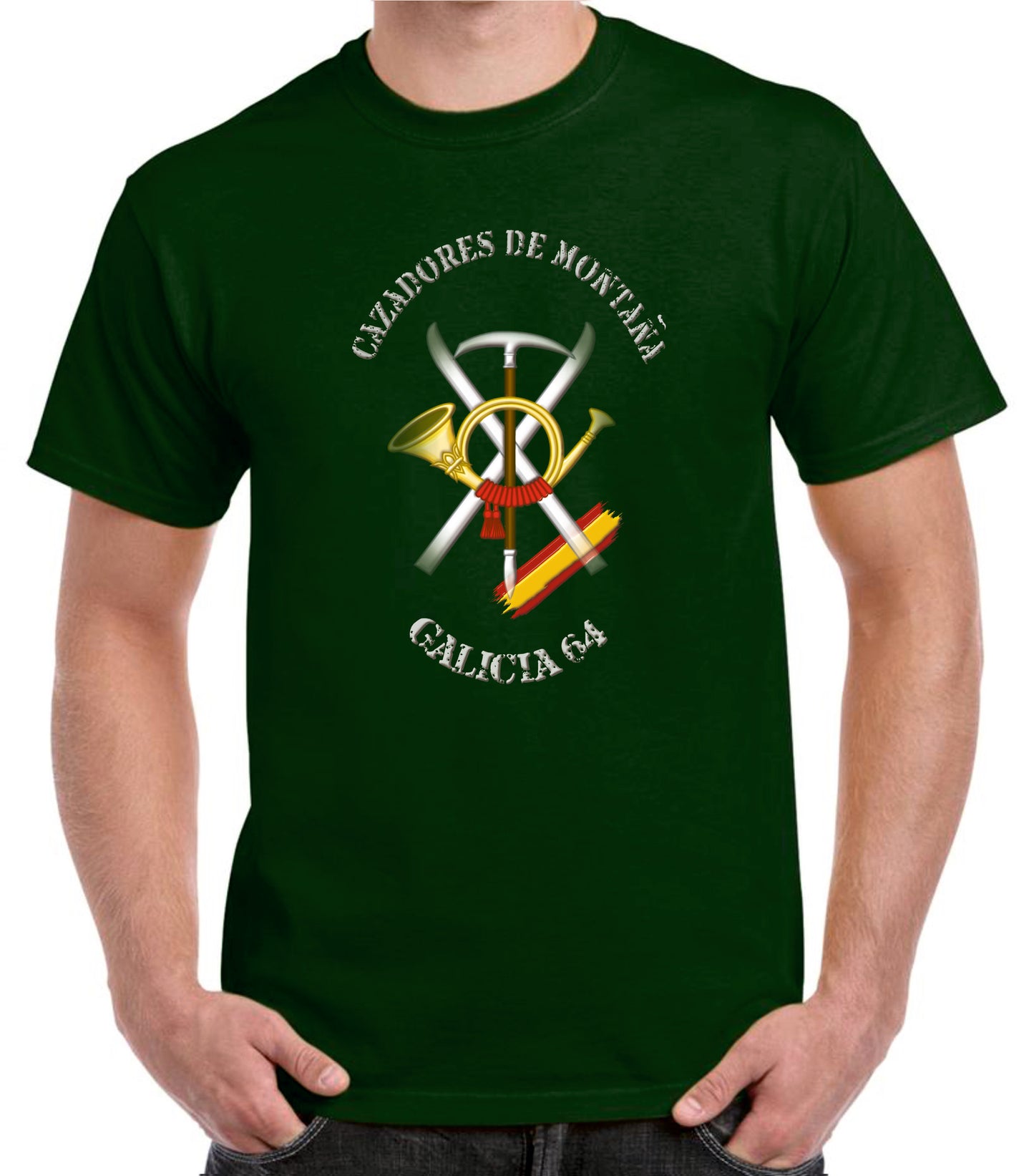 Camiseta Rgto. Cazadores de Montaña "Galicia" n.º 64.