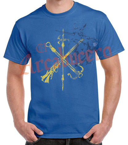Camiseta emblema Legión Española amarillo.