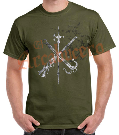Camiseta emblema Legión Española blanco.