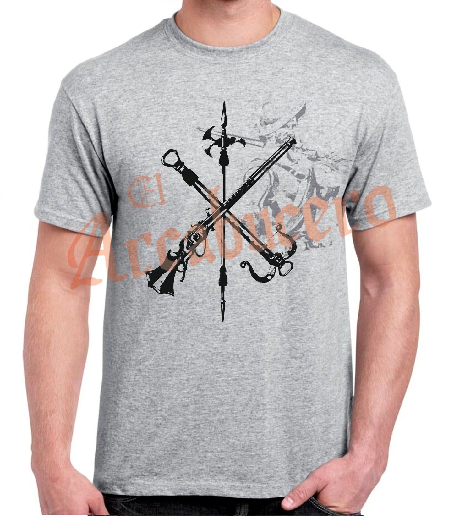 Camiseta emblema Legión Española negro.