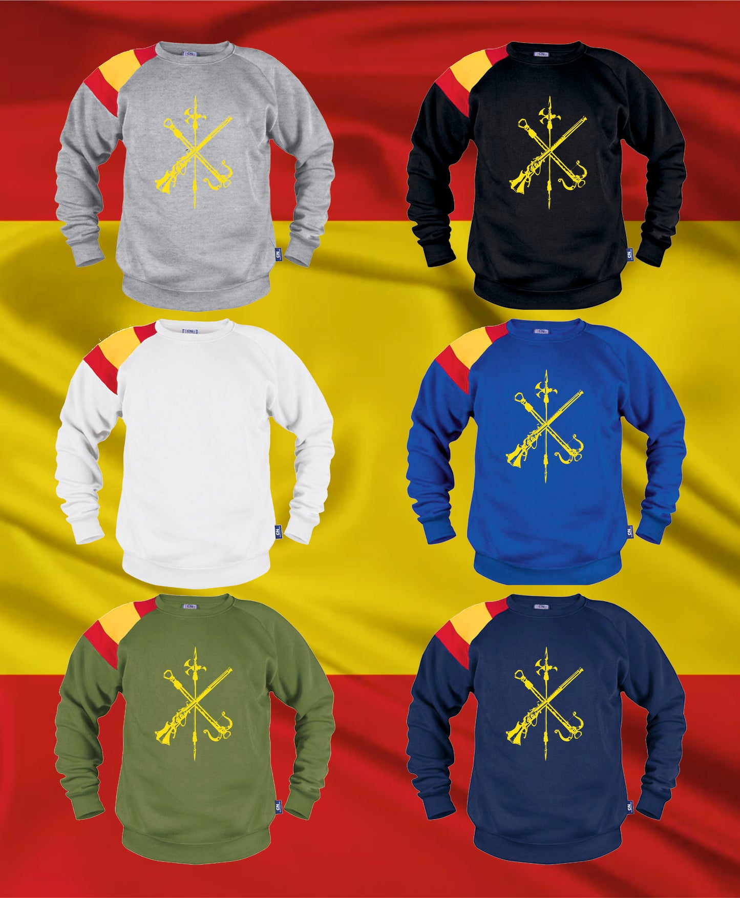 Sudadera España emblema Legión amarillo.