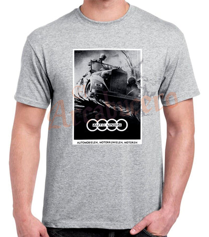 Camiseta ALEMANIA AUTO UNION cartel propaganda años 30.