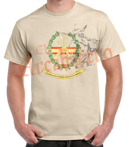 Camiseta escudo Legión Española laureles.