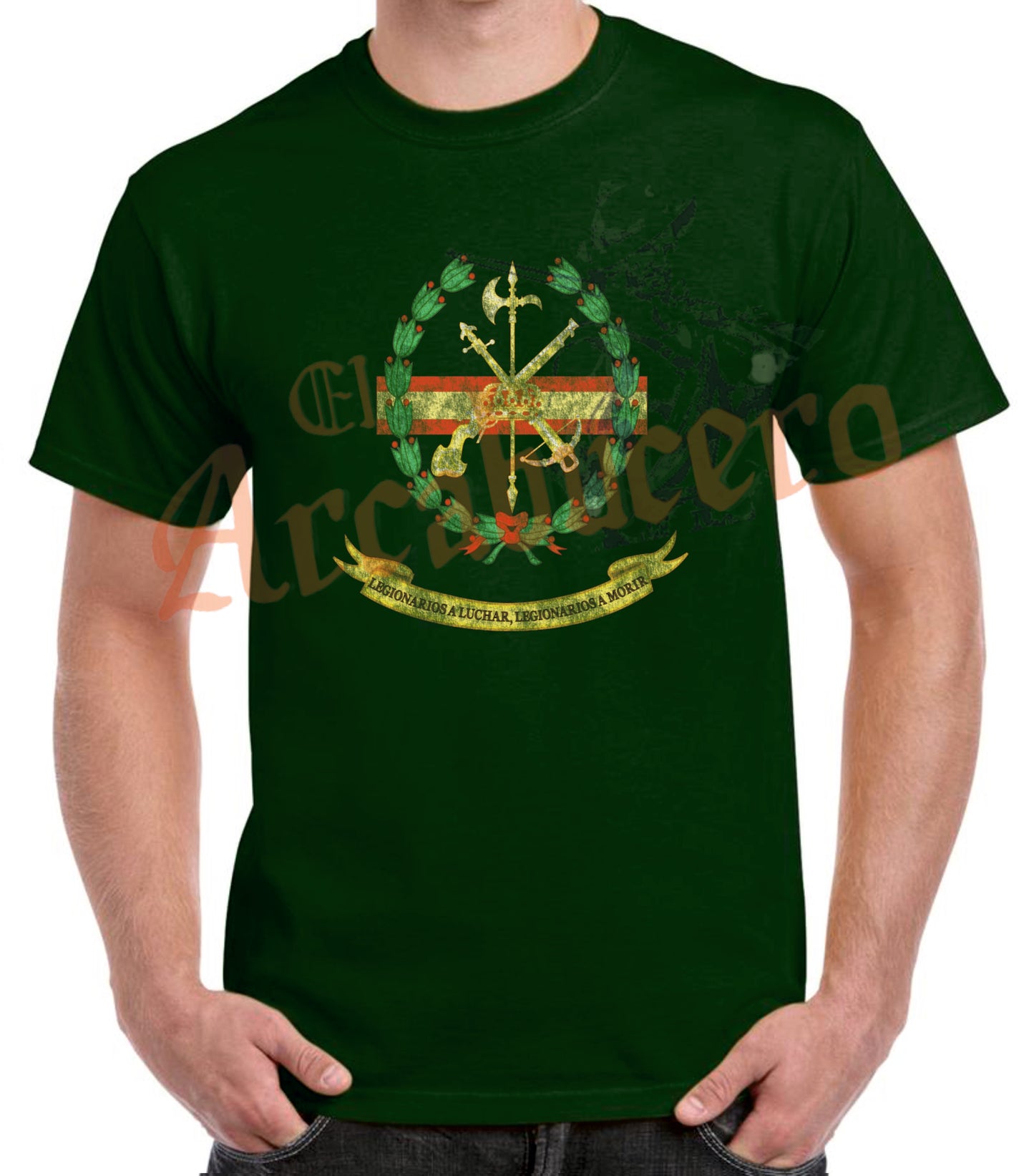 Camiseta escudo Legión Española laureles.