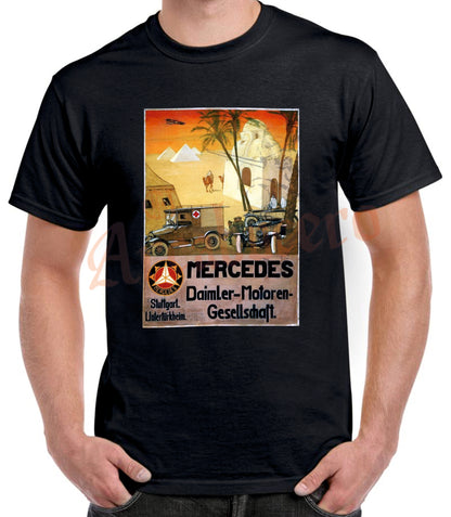 Camiseta ALEMANIA MERCEDES-BENZ cartel propaganda años 20.