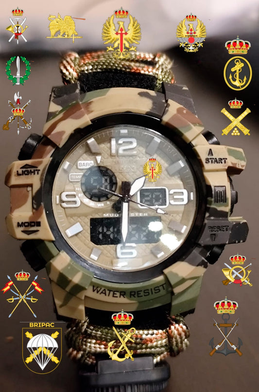Reloj táctico militar CAMUFLAGE personalizado.