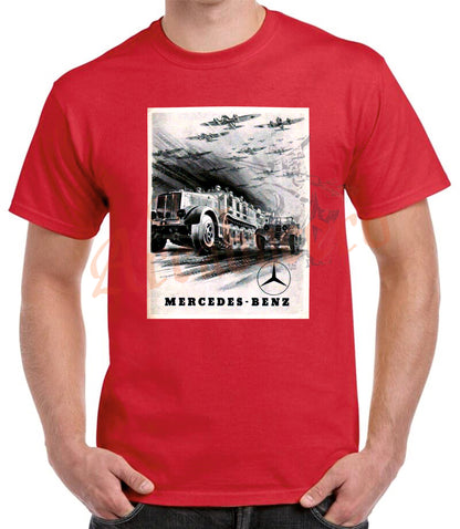 Camiseta ALEMANIA MERCEDES-BENZ cartel propaganda 1941.