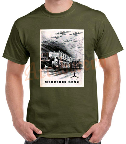 Camiseta ALEMANIA MERCEDES-BENZ cartel propaganda 1941.