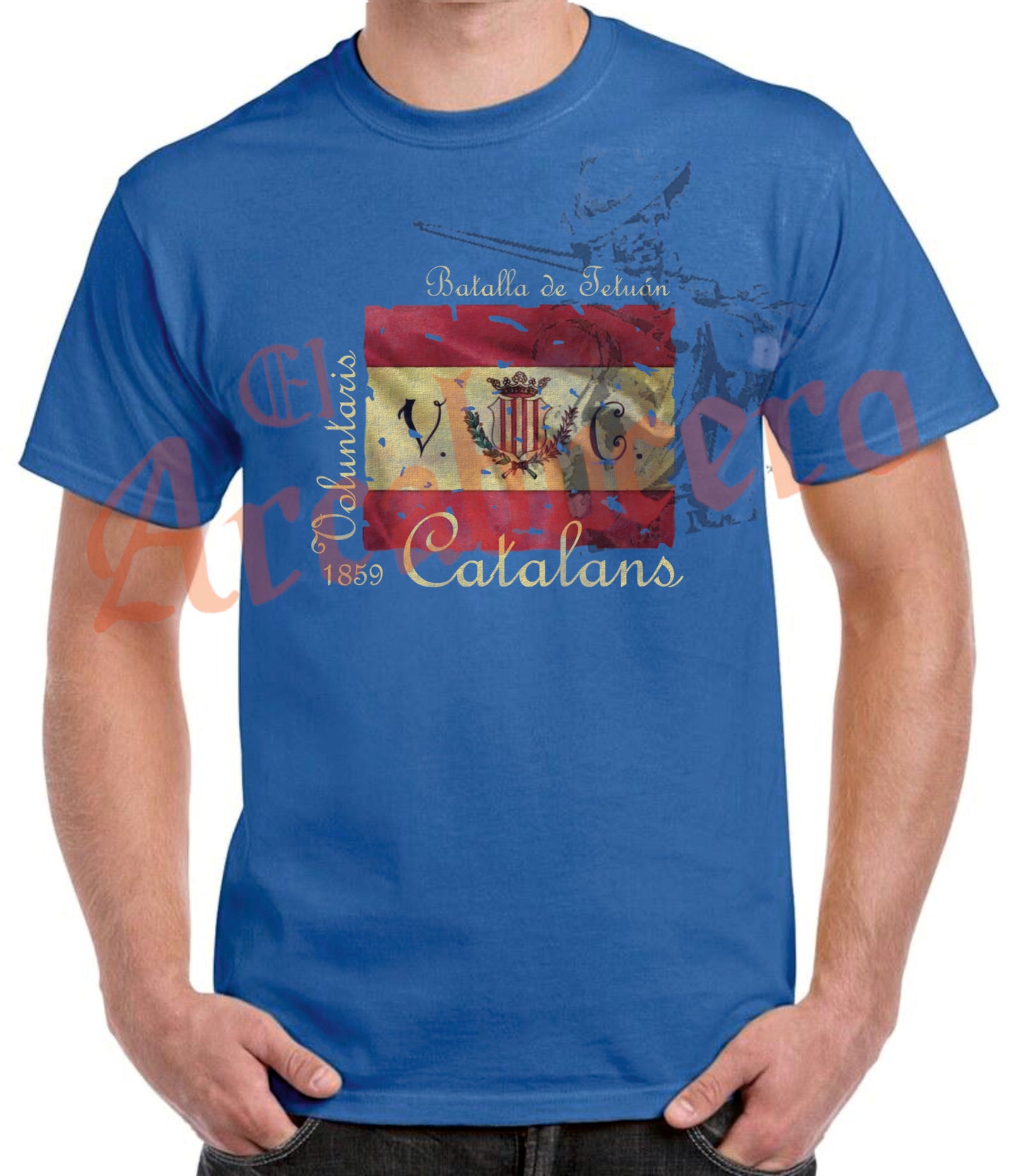 Camiseta Bandera Voluntaris Catalans Tetuán.