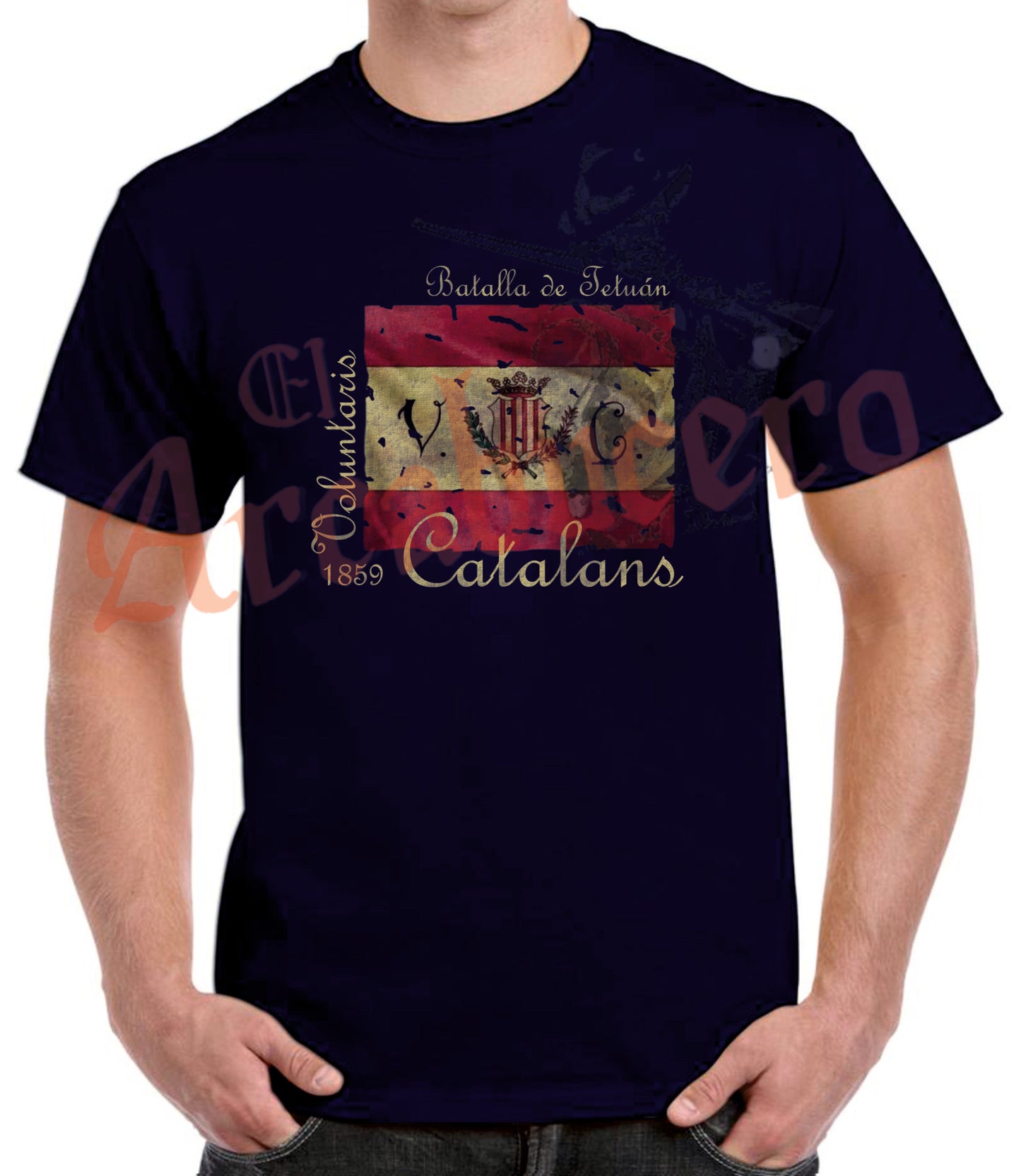 Camiseta Bandera Voluntaris Catalans Tetuán.