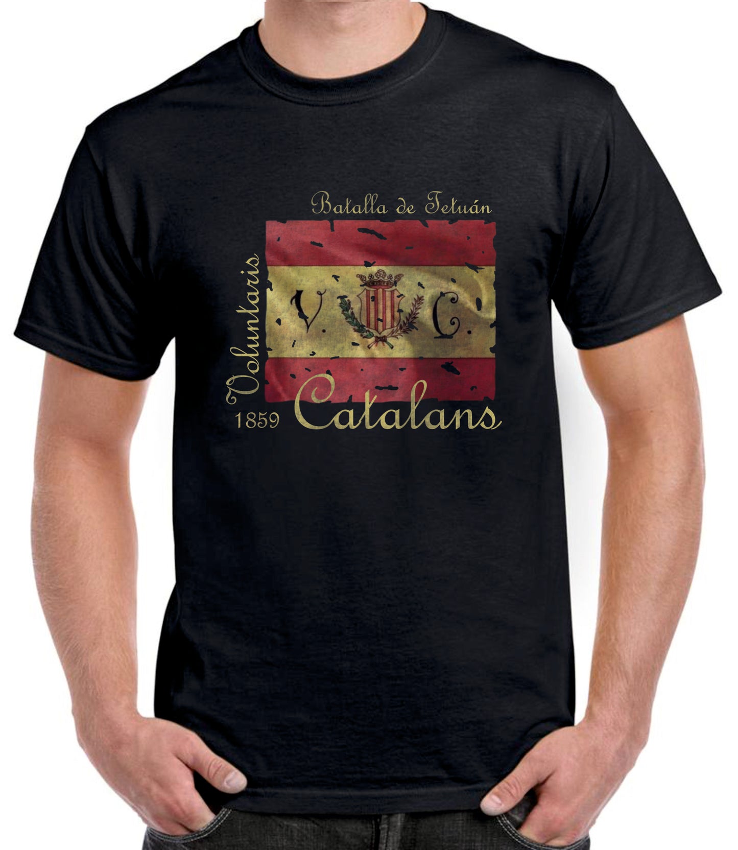 Camiseta Bandera Voluntaris Catalans Tetuán.