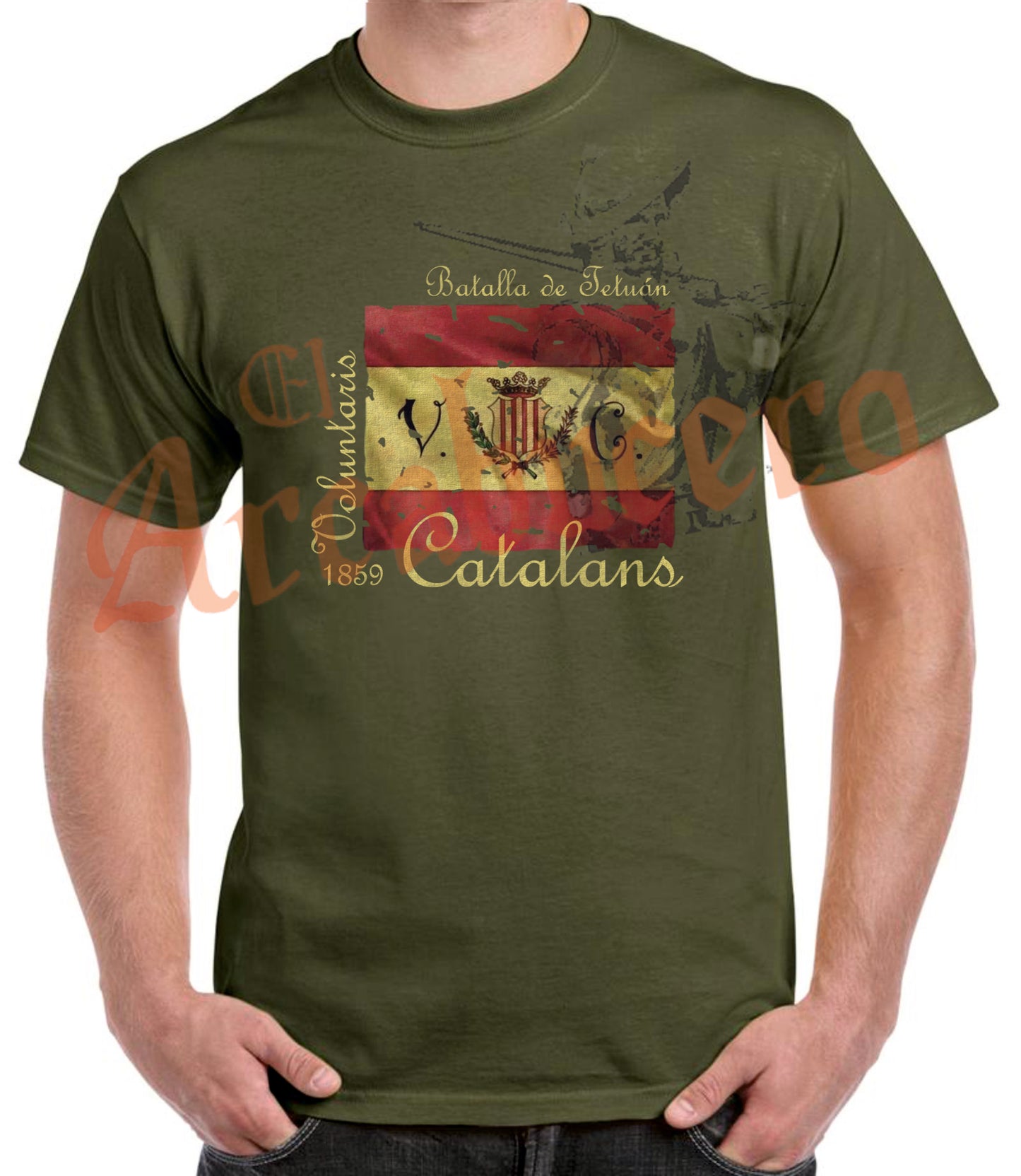 Camiseta Bandera Voluntaris Catalans Tetuán.