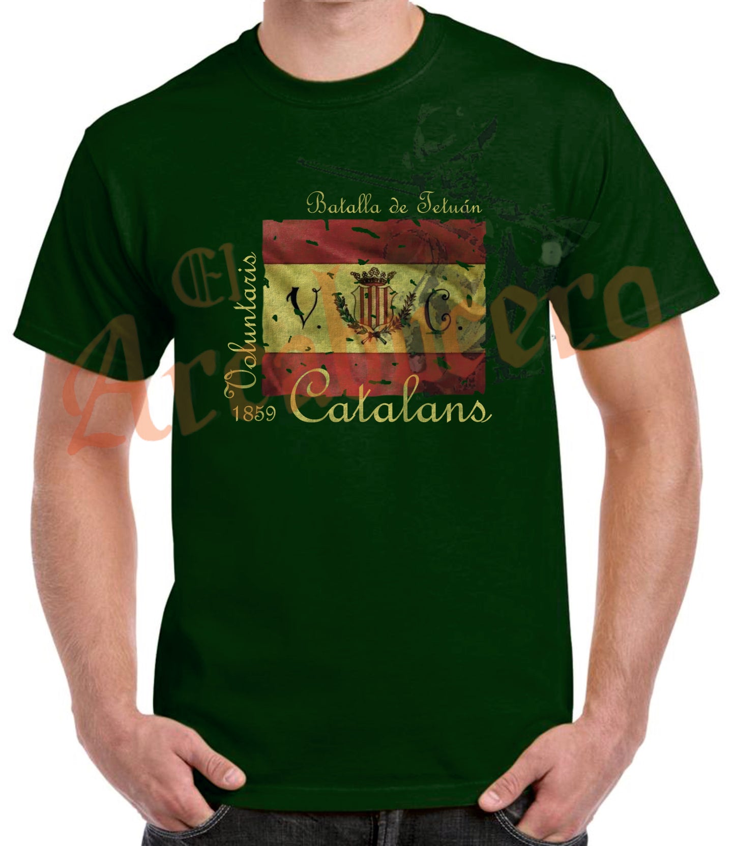 Camiseta Bandera Voluntaris Catalans Tetuán.